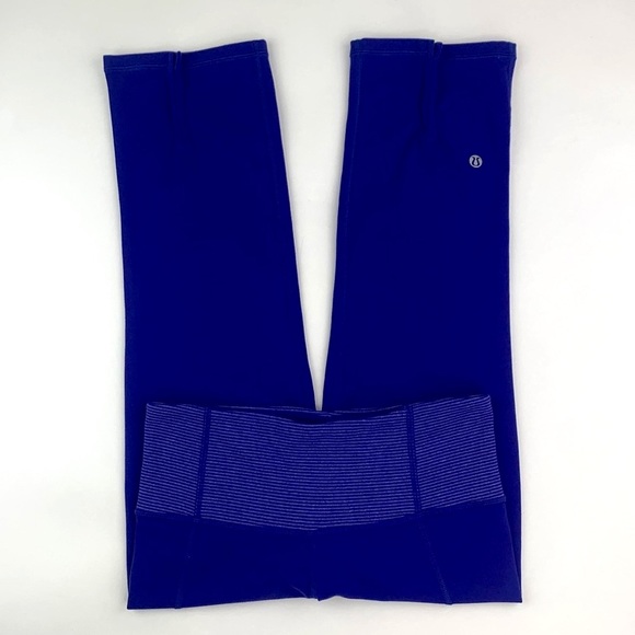 Lululemon 4 Cropped Capri Yoga Leggings Pants Blue